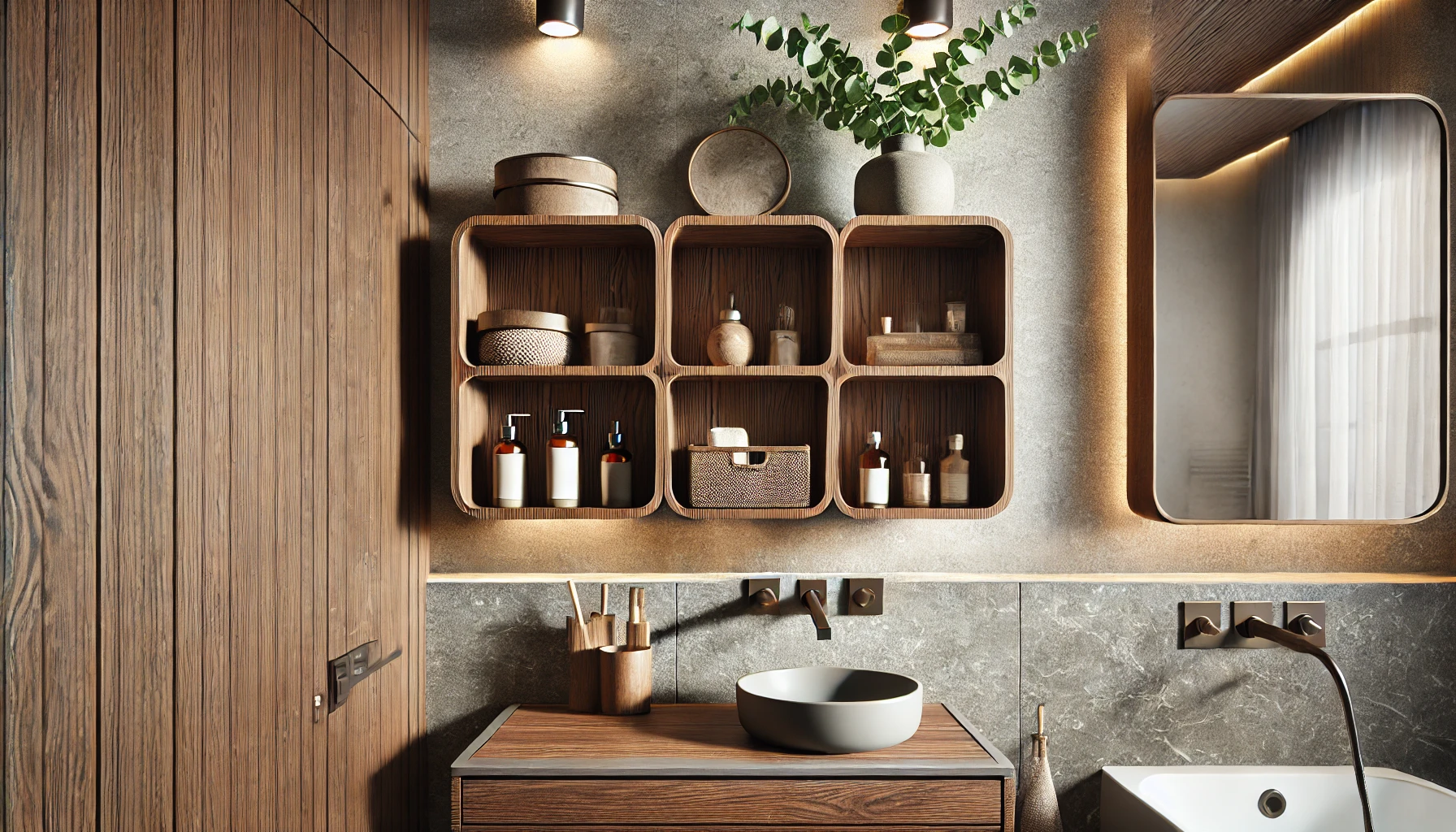 Wandregal Holz klein Badezimmer