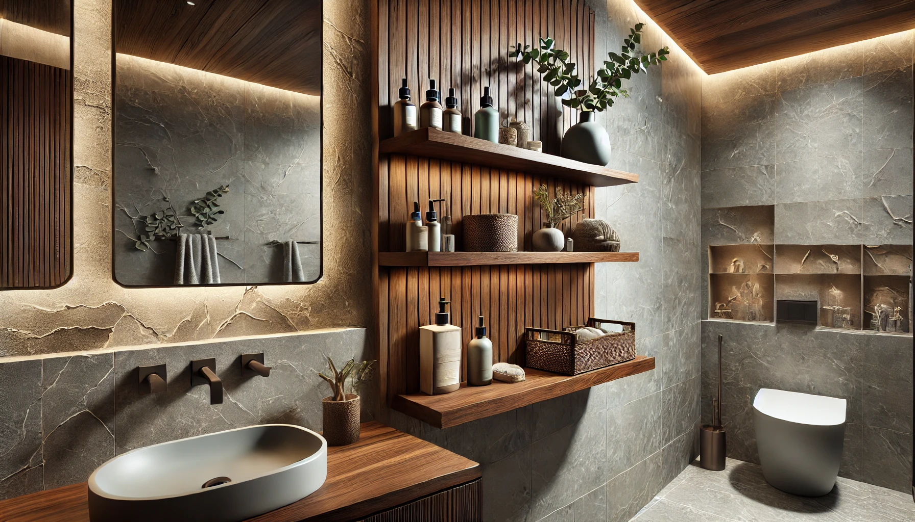 Wandregal Holz zum Aufhängen Badezimmer