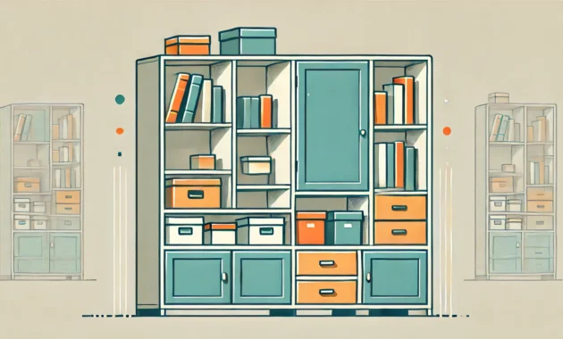 Aufbewahrungsschrank aus Holz