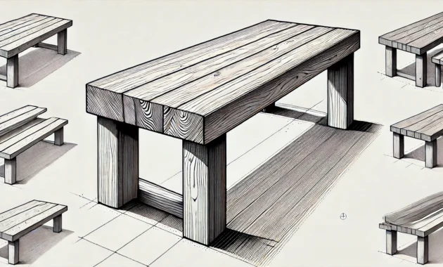 Bank aus Eiche Massivholz