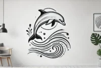 Delfin Wandtattoo
