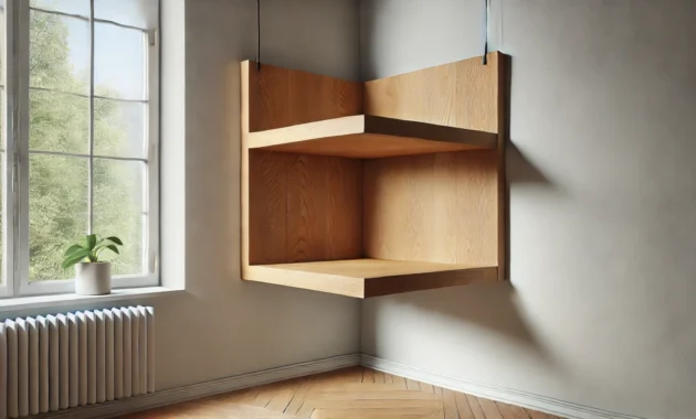 Eckregal Hängend Holz
