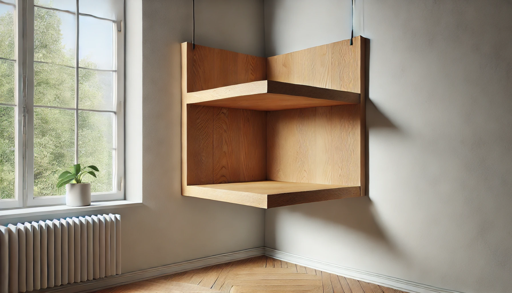 Eckregal Hängend Holz