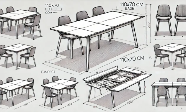 Esstisch 110x70 ausziehbar aus Holz