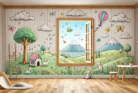 Fototapete Fenster Kinder