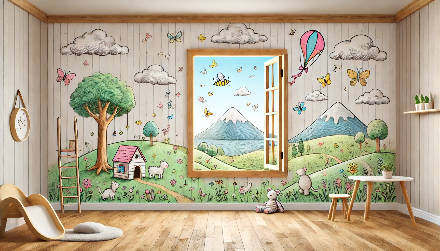 Fototapete Fenster Kinder