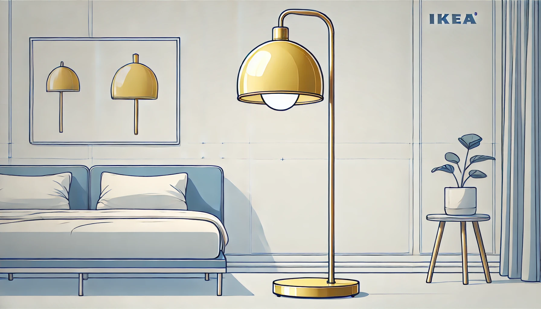 Ikea Stehleuchte Gold